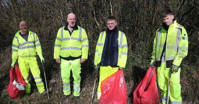 South Lanarkshire Council collect over 180 bags of litter from Stonehouse Bypass