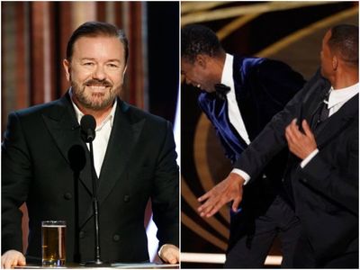 Ricky Gervais appears to comment on Will Smith Oscars drama as he shares The Office joke about alopecia