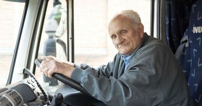 Britain's oldest lorry driver, 90, wakes up at 4am every day and has no plans to retire