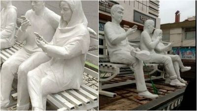 Iranian town removes statue of woman for un-Islamic dress