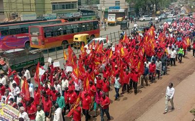 Protest marches, demonstrations mark day one of strike