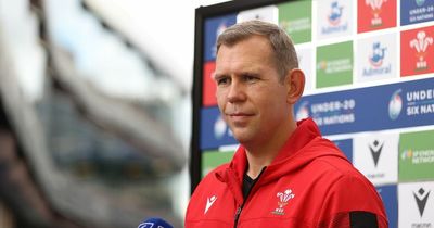 Wales boss Ioan Cunningham, the discarded Welsh regional coach beasting himself alongside his players