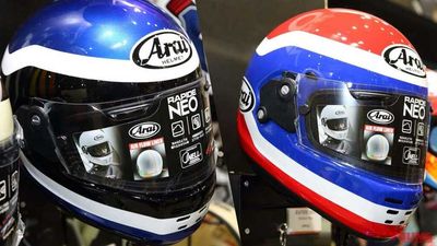 Arai Reveal Rapide Neo Wes Cooley Replica Helmet At Tokyo MC Show