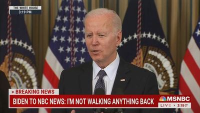 Biden says he was expressing "outrage" about Putin, not calling for regime change