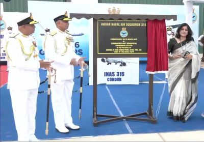 Indian Navy's second Air Squadron 316 commissioned at INS Hansa in Goa today