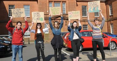 Dumfries school pupils hold climate change protest outside council headquarters