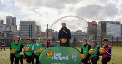 Gareth Southgate talks England debuts at McDonald’s Fun Football session