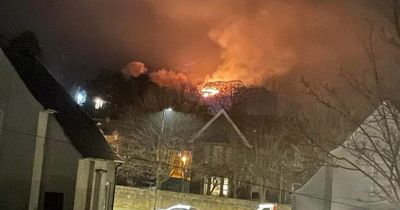Fire crews battle huge blaze on Scots hillside into the night