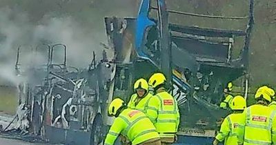 Motorists who recorded videos of bus inferno on A90 in Perthshire while driving face police visit