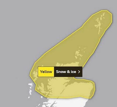 Met Office issues snow and ice warning for Scotland