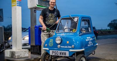 Man with Britain's smallest car reveals it costs just £7 to fill up