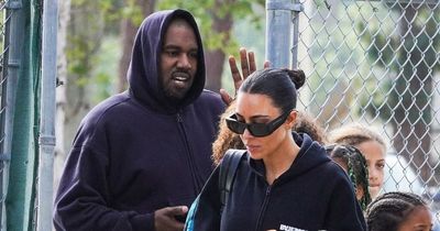 Kim Kardashian and Kanye West reunite for a rare show of unity at son's football game