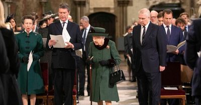 Inside Prince Philip memorial - Andrew support, George's glance and 'tower of strength'