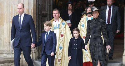 Princess Charlotte's sweet moment with Mia Tindall as young royals attend Philip memorial