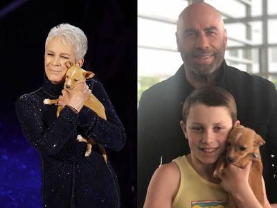 John Travolta reveals 11-year-old son adopted dog held by Jamie Lee Curtis at Oscars in tribute to Betty White