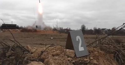 Shocking footage from Chernobyl of Russian missiles being fired into Ukraine