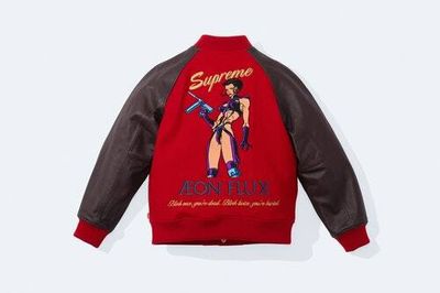 Supreme honors kinky ‘90s series ‘Aeon Flux’ with varsity jackets and more