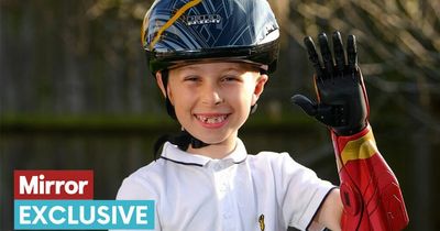 Schoolboy, 7, born without one hand feels 'over the moon' after getting bionic arm
