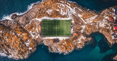 Mystery football pitch spotted in fishing village on one of world's most remote islands