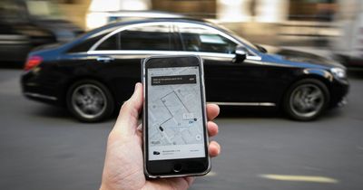 Uber staff protesting in Bristol over low fares and driver safety