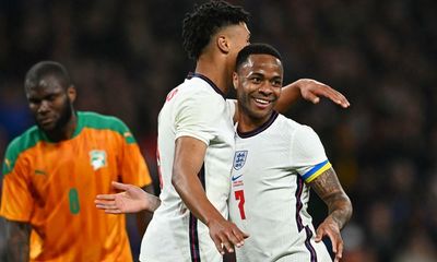 Raheem Sterling leads England to easy victory over 10-man Ivory Coast