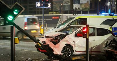 Emergency services scramble to crash on Regent Road after vehicle ploughs into traffic lights