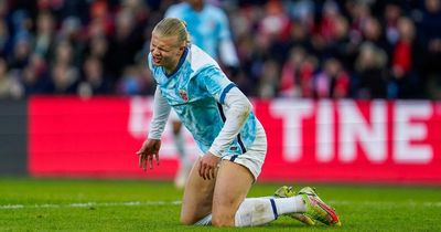 Erling Haaland limps off in Norway win further highlighting concerning injury record