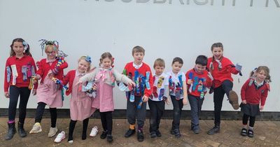 Kirkcudbright Primary kids were socks to support Down's Syndrome Scotland