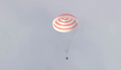 U.S. astronaut, two Russian cosmonauts return home from ISS
