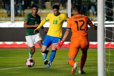 Watch Arsenal star Gabriel Martinelli unleash insane piece of skill before near-miss for first Brazil goal