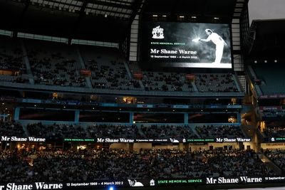 In pictures: Final goodbyes to Shane Warne during state memorial service at MCG