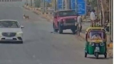 Caught on camera: SUV mows down pedestrian in central Delhi