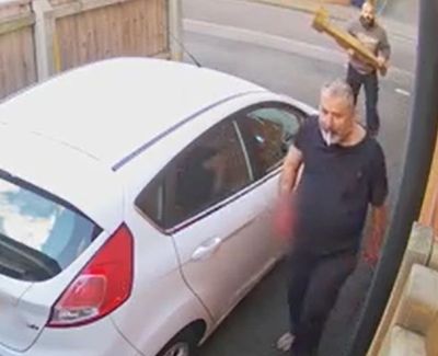 Killer seen ‘trying to massacre’ neighbours on CCTV after father-of-three stabbed to death
