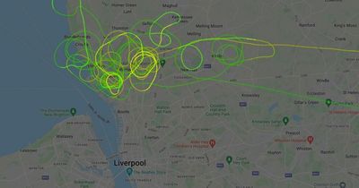 Yorkshire police plane spotted flying in loops across Merseyside