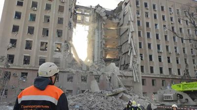VIDEO: Rescuers Sift Rubble For Survivors After Russian Missile Blitz