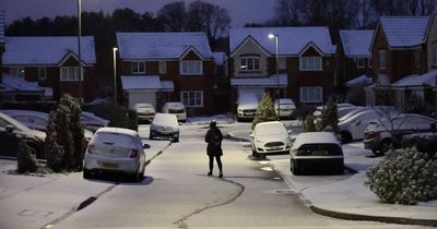 Heavy snow falling across parts of UK as Brits wake up to post-winter wonderland