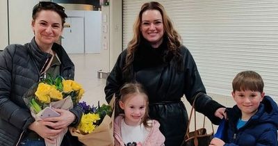 Ukrainian sisters meet again in tearful reunion at Glasgow Airport after fleeing war