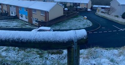 Snow hits Wales as people wake up to wintery scenes