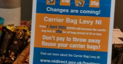 Northern Ireland shoppers urged to reuse carrier bags as levy goes up