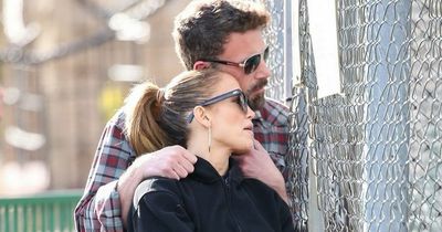 Jennifer Lopez cuddles up to Ben Affleck as she takes daughter to baseball practise