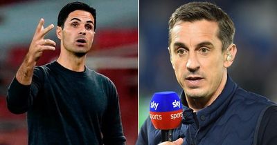 Mikel Arteta has made it clear what he thinks of Gary Neville exit claims