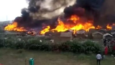 Himachal Pradesh: Over 150 jhuggis gutted in fire in Una district