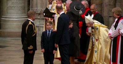 Prince George comforted by William during 'awkward' moment at memorial, says expert
