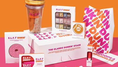 Dunkin’ partners with with e.l.f. Cosmetics for makeup collection inspired by donuts, coffee