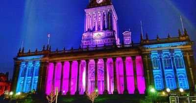 Why Leeds buildings are lit up in pink, white and blue