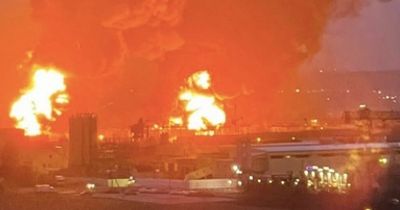 Huge fire sends smoke billowing into sky at Russian oil depot near Ukraine border