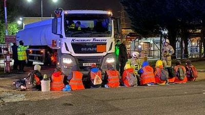 At least 13 arrests after eco-protesters block 10 major oil facilities across UK