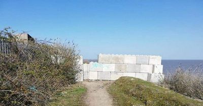 Cardiff council installs huge concrete barrier across coastal path to stop illegal bikers