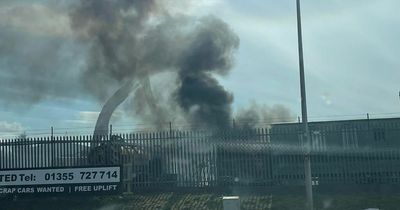 Emergency services race to tackle blaze at Lanarkshire scrapyard