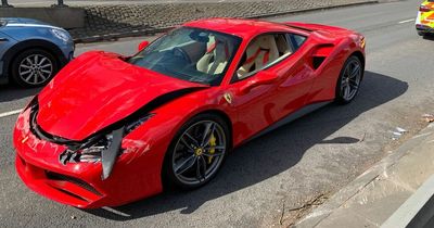 Supercar dream turns to nightmare as Ferrari driver crashes just after picking up their new motor